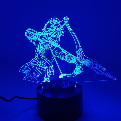 Zelda Anime Action Figure Game Figurine Breath Of The Wild 3D Lamp LED Toys Figma Juguete Model Statue Figural Collection Doll